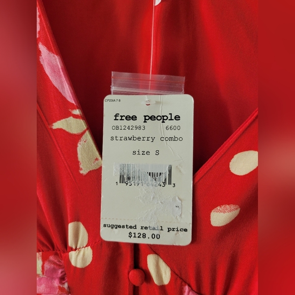 NWT FP Movement Women's Date Night Mini Dress - Strawberry Combo - Picture 7 of 8